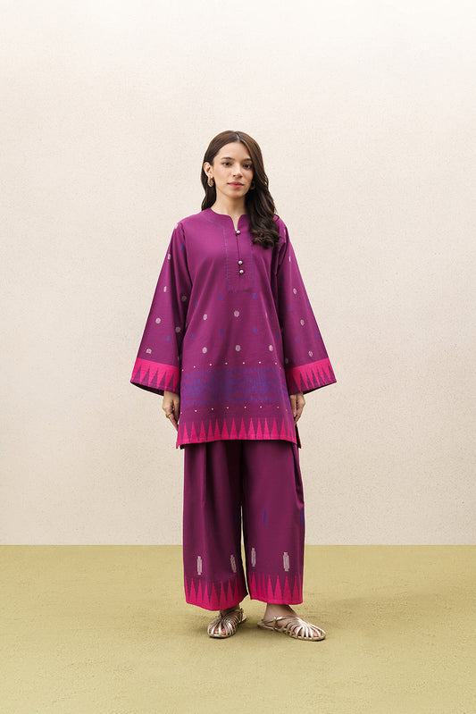 2 PIECE SOLID JACQUARD SUIT (PRET)