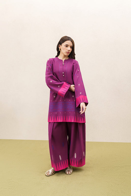 2 PIECE SOLID JACQUARD SUIT (PRET)