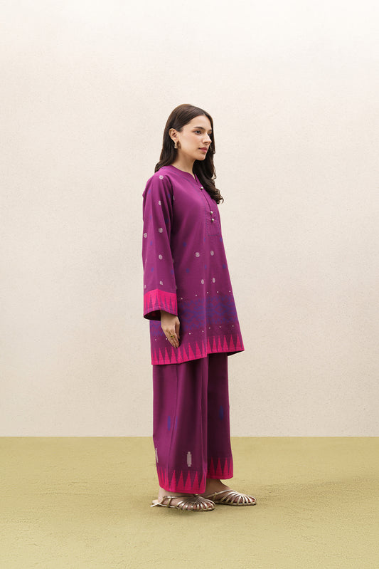 2 PIECE SOLID JACQUARD SUIT (PRET)
