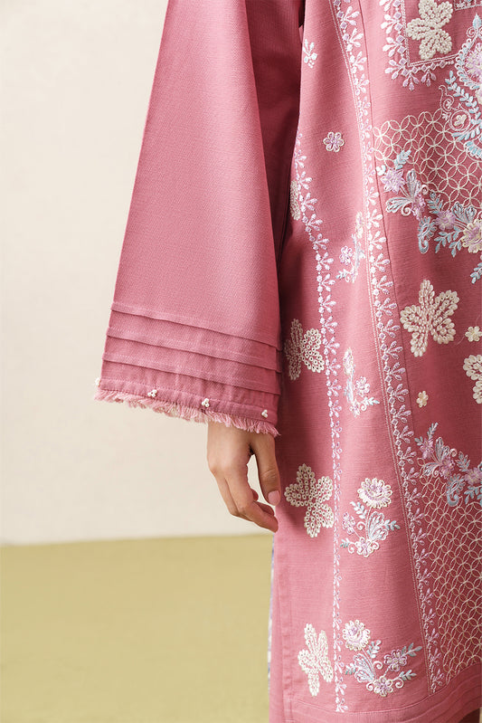 3 PIECE EMBROIDERED SLUB KHADDAR SUIT (PRET)