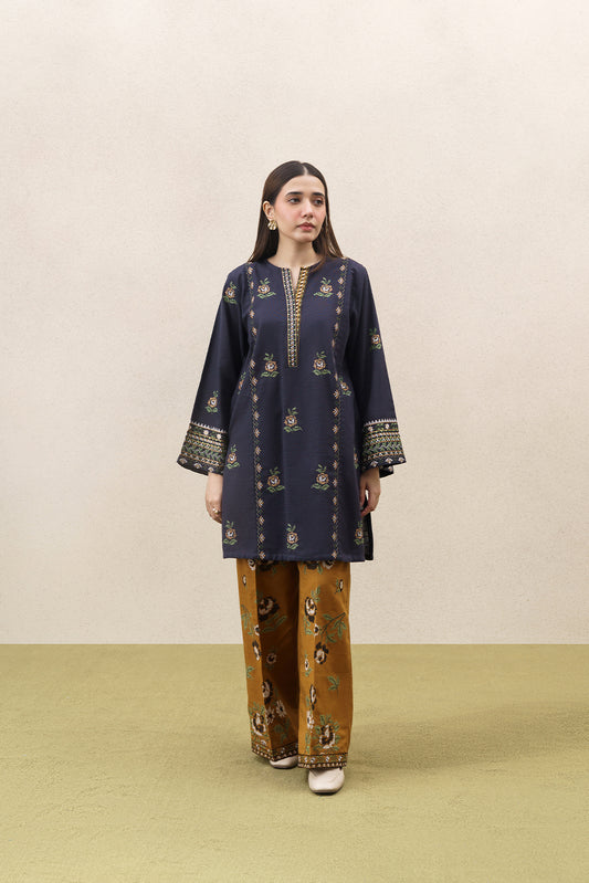 2 PIECE EMBROIDERED SLUB KHADDAR SUIT (PRET)