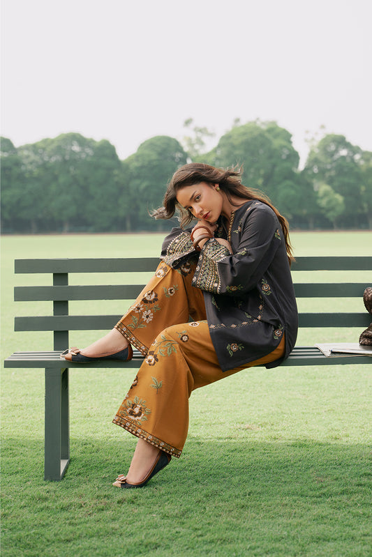 2 PIECE EMBROIDERED SLUB KHADDAR SUIT (PRET)