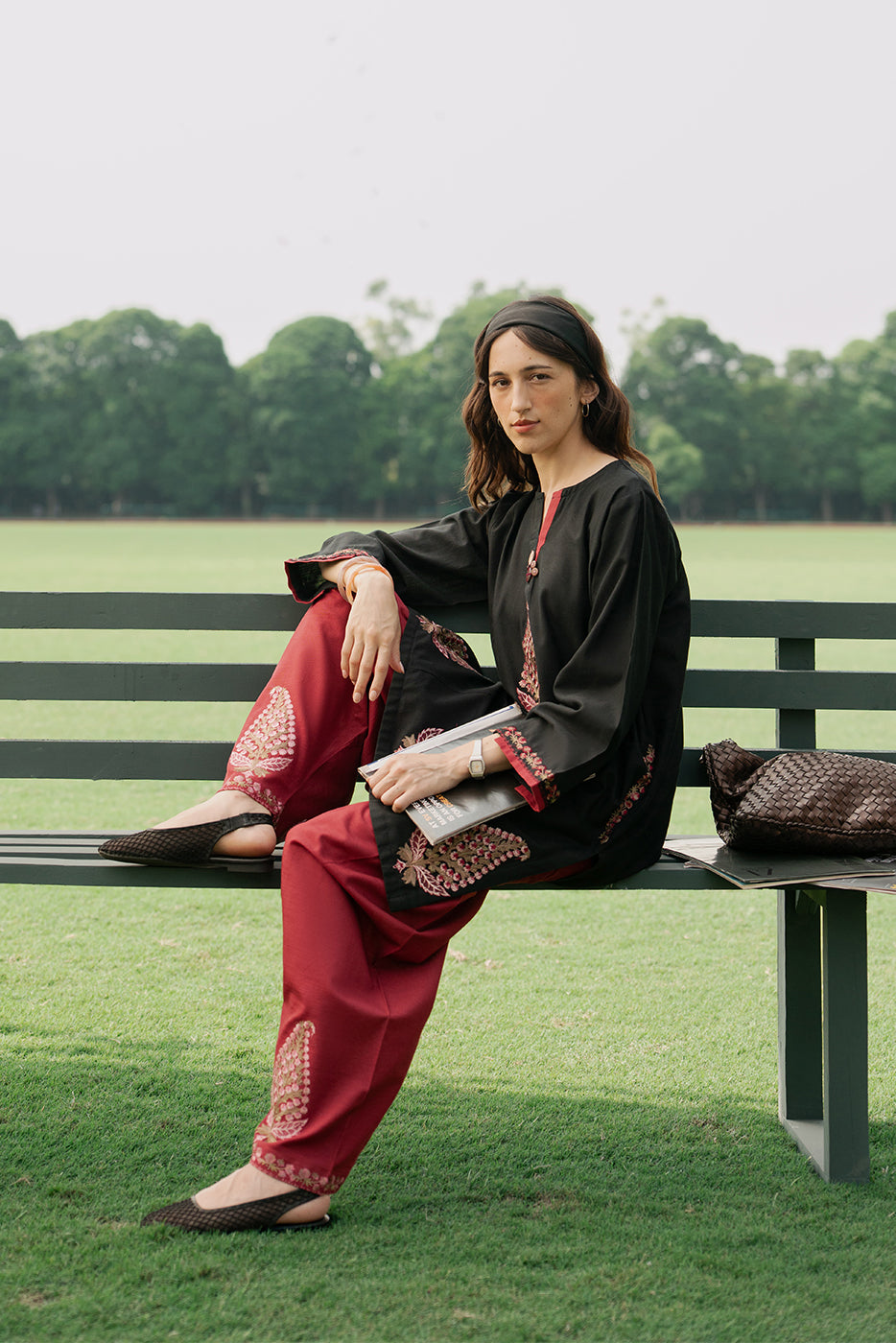 2 PIECE EMBROIDERED SLUB KHADDAR SUIT (PRET)
