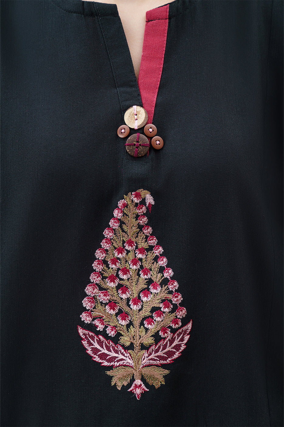 2 PIECE EMBROIDERED SLUB KHADDAR SUIT (PRET)