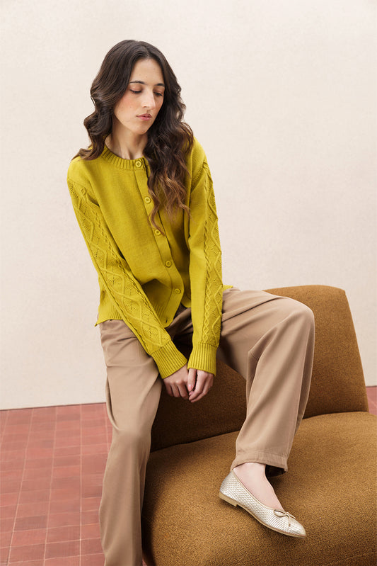CROPPED FINE KNIT SWEATER