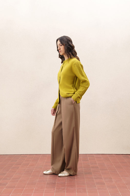 CROPPED FINE KNIT SWEATER