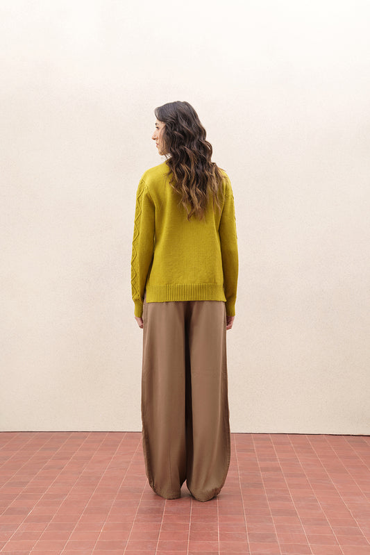 CROPPED FINE KNIT SWEATER