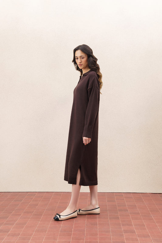 POLO NECK LONG DRESS