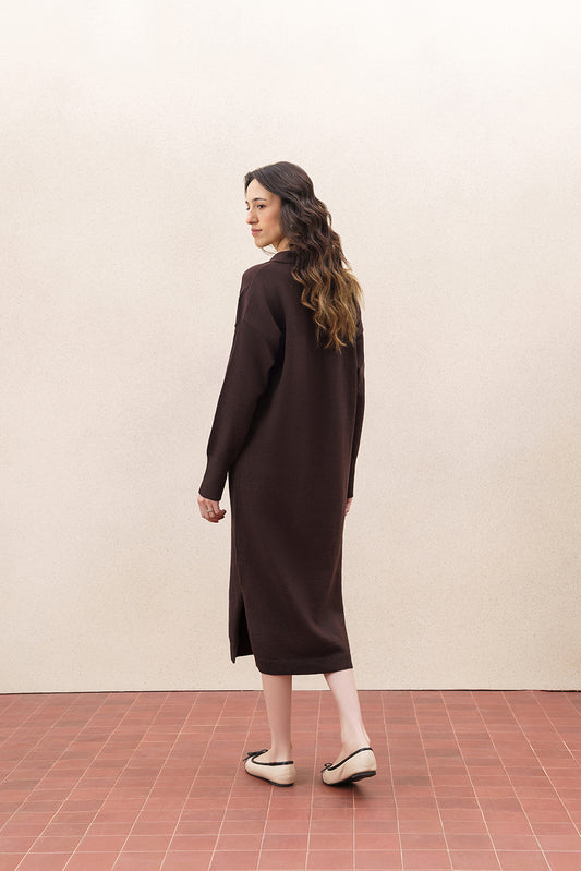 POLO NECK LONG DRESS