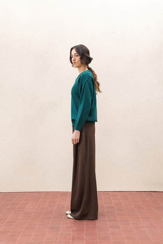 RELAXED FIT V NECK SWEATER