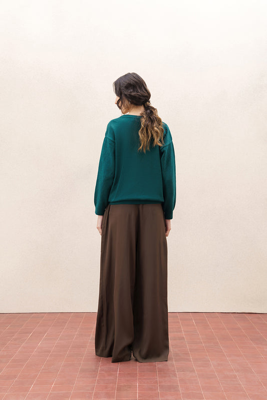 RELAXED FIT V NECK SWEATER