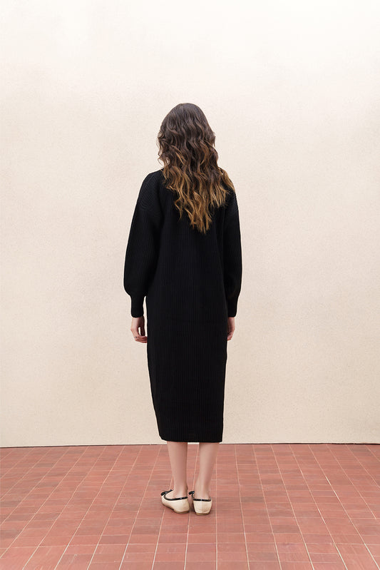 RIBBED KNIT LONG SHRUG