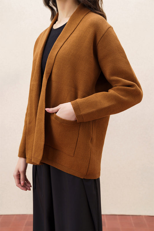 FINE KNIT FRONT OPEN SHRUG