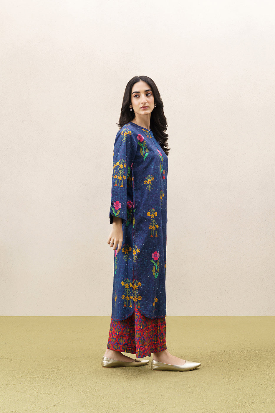 2 PIECE PRINTED DORIA DOBBY SUIT (PRET)