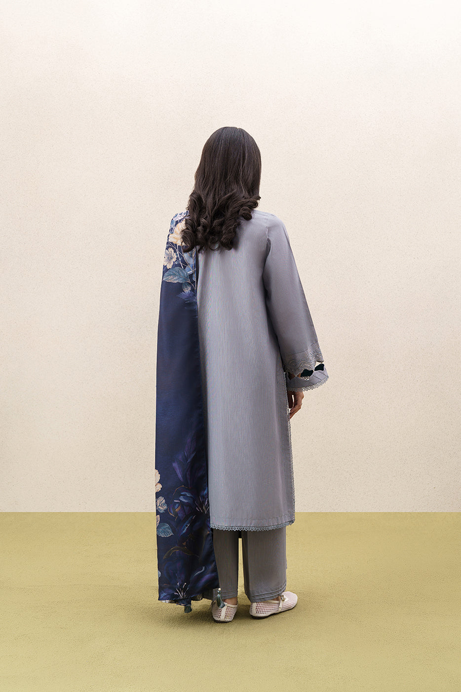 3 PIECE EMBROIDERED KHADDAR SUIT WITH SHAWL-ONYX SCAPE (UNSTITCHED)