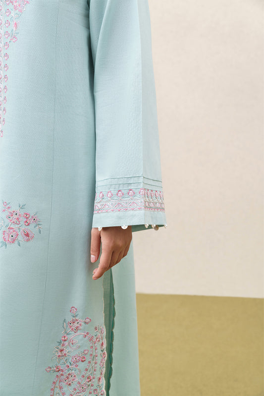 2 PIECE EMBROIDERED KHADDAR SUIT-CERULEAN RESORT (UNSTITCHED)