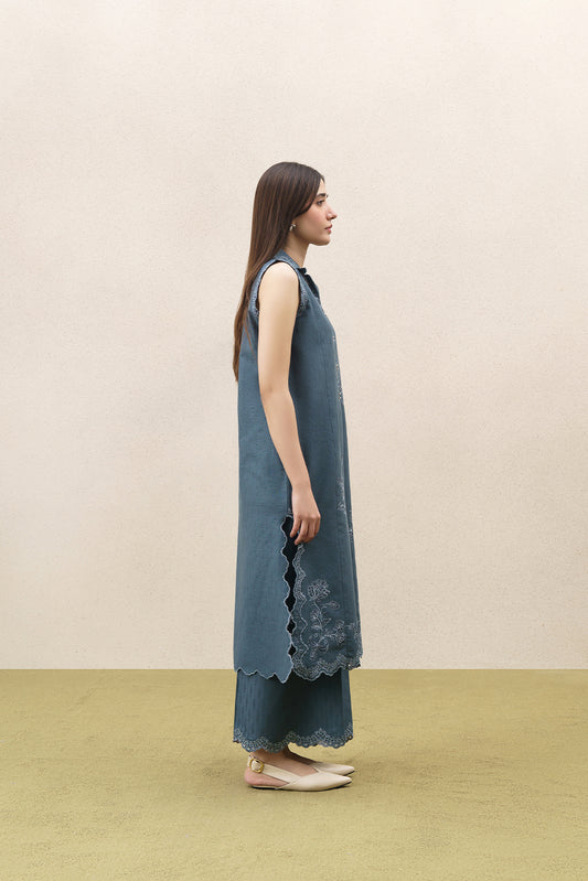 2 PIECE EMBROIDERED SELF JACQUARD SUIT-WHISPERING VINES (UNSTITCHED)
