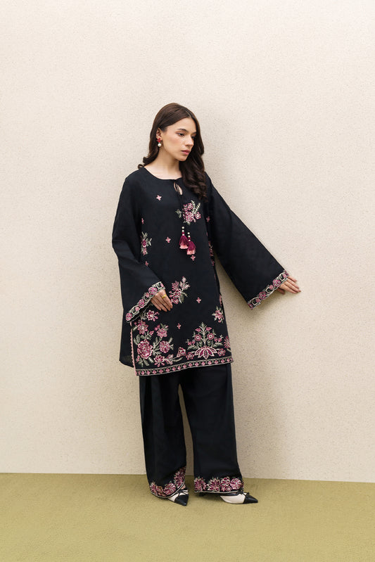2 PIECE EMBROIDERED KHADDAR SUIT-MYSTIC BLOOM (UNSTITCHED)