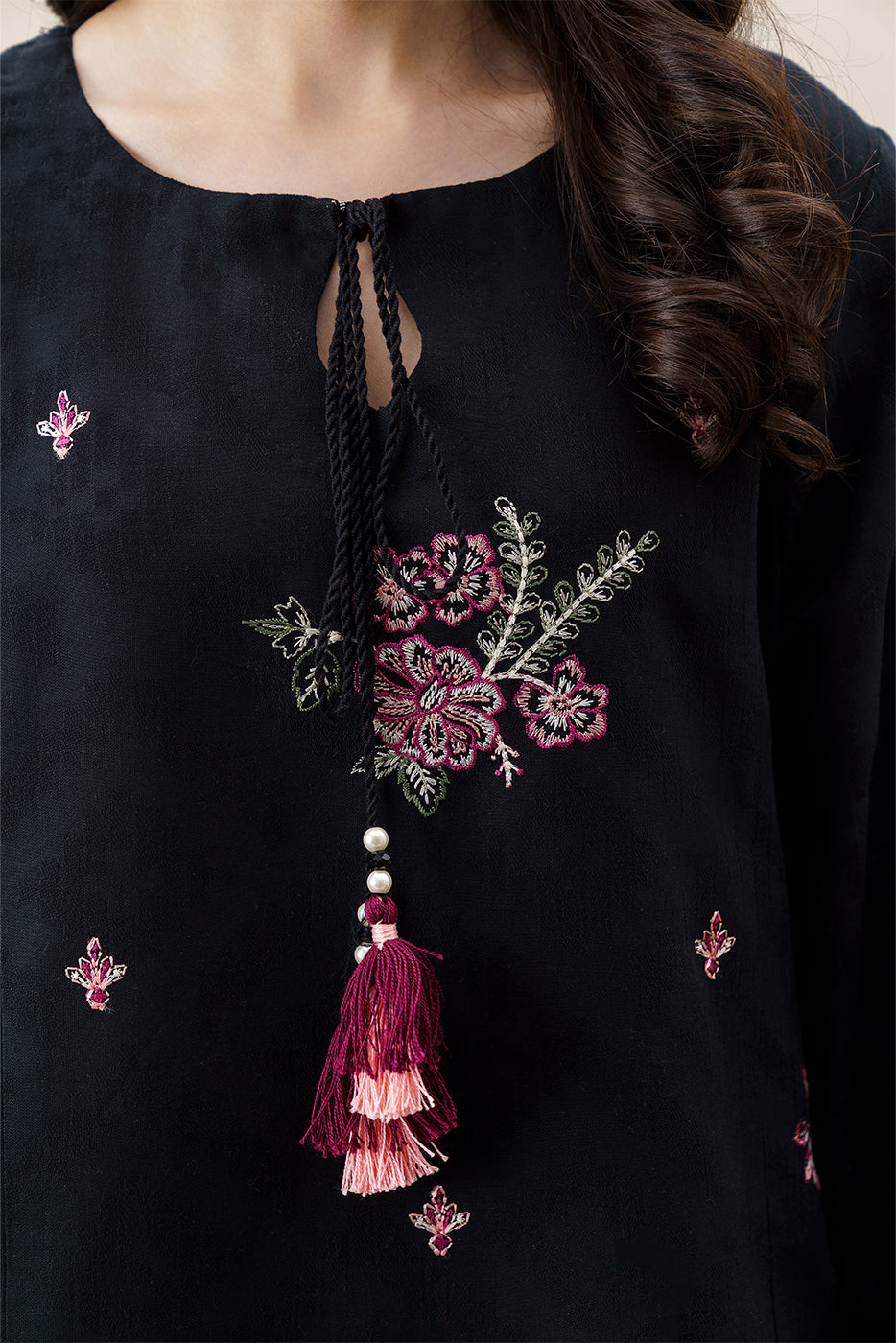 2 PIECE EMBROIDERED KHADDAR SUIT-MYSTIC BLOOM (UNSTITCHED)