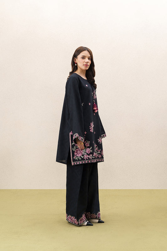 2 PIECE EMBROIDERED KHADDAR SUIT-MYSTIC BLOOM (UNSTITCHED)
