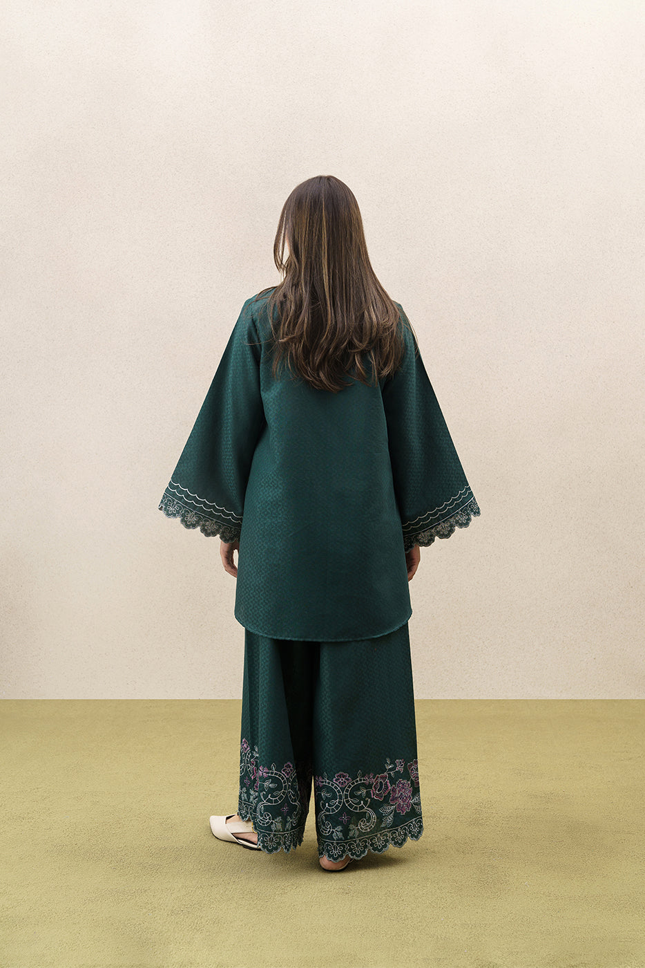 2 PIECE EMBROIDERED SELF JACQUARD SUIT-MEADOW TAPESTRY (UNSTITCHED)