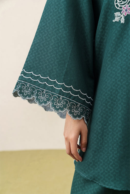 2 PIECE EMBROIDERED SELF JACQUARD SUIT-MEADOW TAPESTRY (UNSTITCHED)