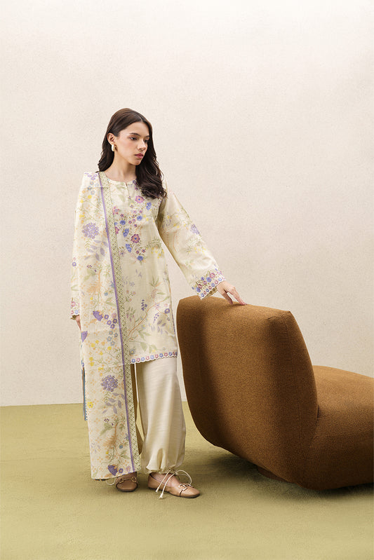 3 PIECE EMBROIDERED KHADDAR SUIT-CELESTIAL HAZE (UNSTITCHED)
