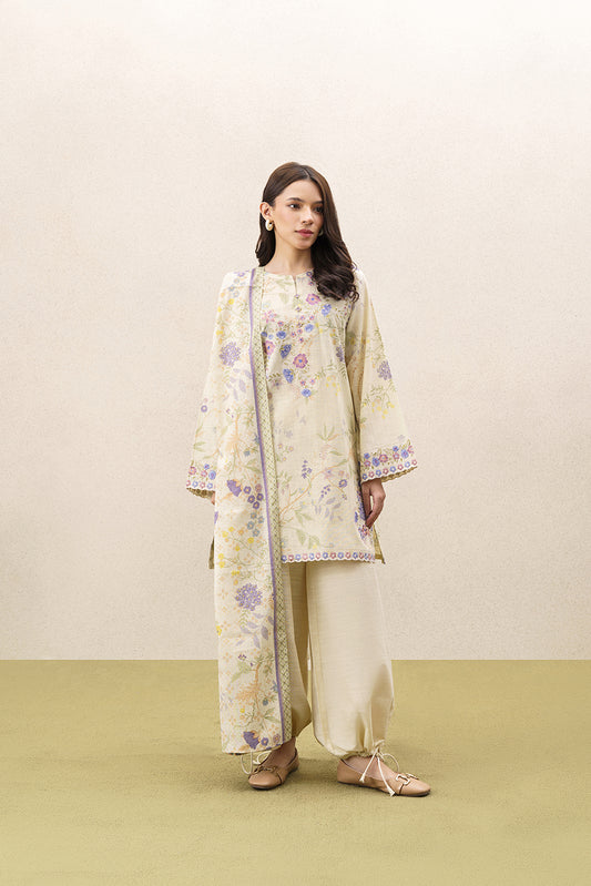 3 PIECE EMBROIDERED KHADDAR SUIT-CELESTIAL HAZE (UNSTITCHED)