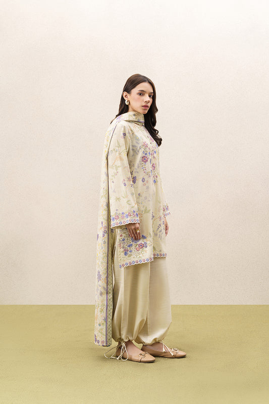 3 PIECE EMBROIDERED KHADDAR SUIT-CELESTIAL HAZE (UNSTITCHED)