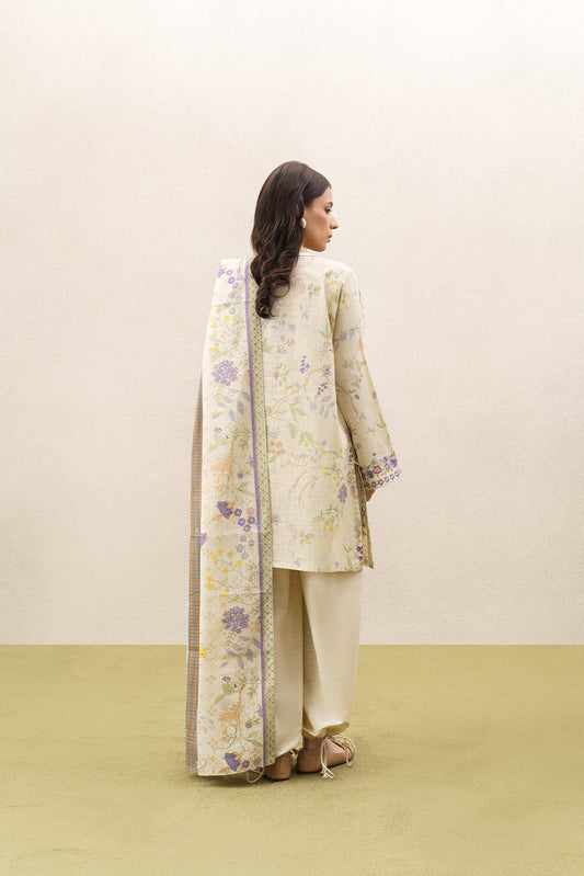 3 PIECE EMBROIDERED KHADDAR SUIT-CELESTIAL HAZE (UNSTITCHED)