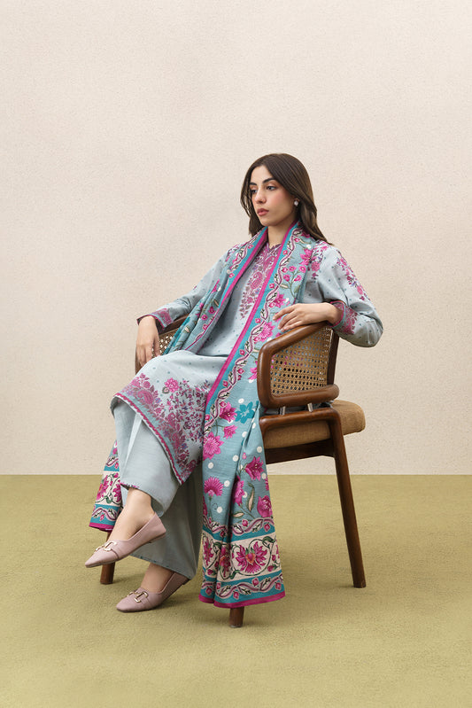 3 PIECE PRINTED KHADDAR SUIT-AUTUMN BREEZE (UNSTITCHED)