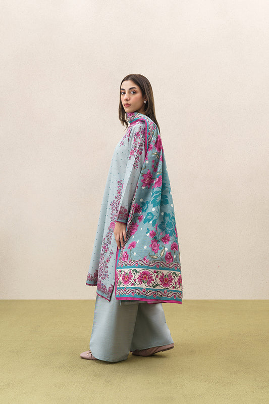 3 PIECE PRINTED KHADDAR SUIT-AUTUMN BREEZE (UNSTITCHED)