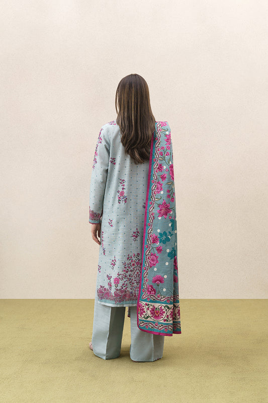3 PIECE PRINTED KHADDAR SUIT-AUTUMN BREEZE (UNSTITCHED)