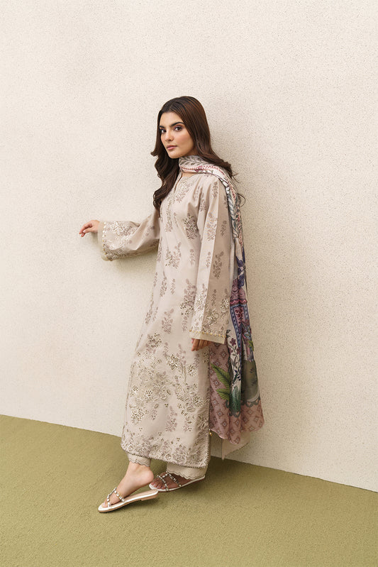 3 PIECE EMBROIDERED YARN DYED JACQUARD SUIT-AURELIA (UNSTITCHED)
