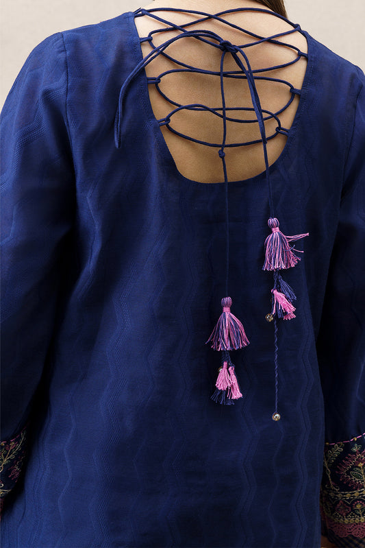 3 PIECE EMBROIDERED YARN DYED JACQUARD SUIT-BLUE OCEAN (UNSTITCHED)