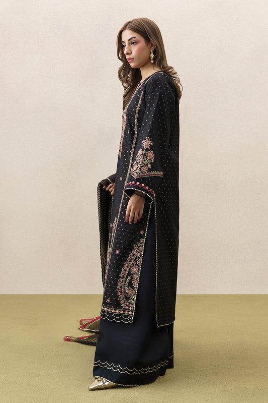3 PIECE EMBROIDERED YARN DYED JACQUARD SUIT-GARNET GRACE (UNSTITCHED)