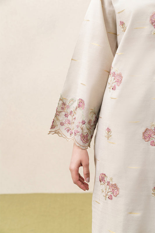 3 PIECE EMBROIDERED YARN DYED JACQUARD SUIT-SERENA GOLD (UNSTITCHED)