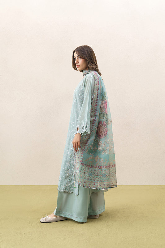 3 PIECE EMBROIDERED YARN DYED JACQUARD SUIT-FLORAL SYMPHONY (UNSTITCHED)