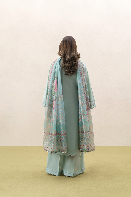 3 PIECE EMBROIDERED YARN DYED JACQUARD SUIT-FLORAL SYMPHONY (UNSTITCHED)