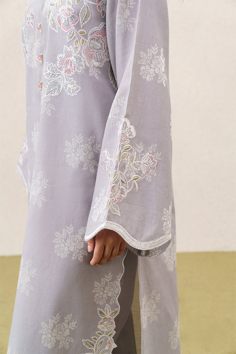 2 PIECE EMBROIDERED YARN DYED JACQUARD SUIT-PEARL HAZE (UNSTITCHED)