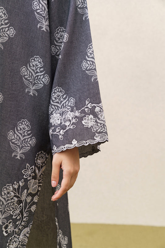 2 PIECE EMBROIDERED YARN DYED JACQUARD SUIT-TAUPE GRAY (UNSTITCHED)