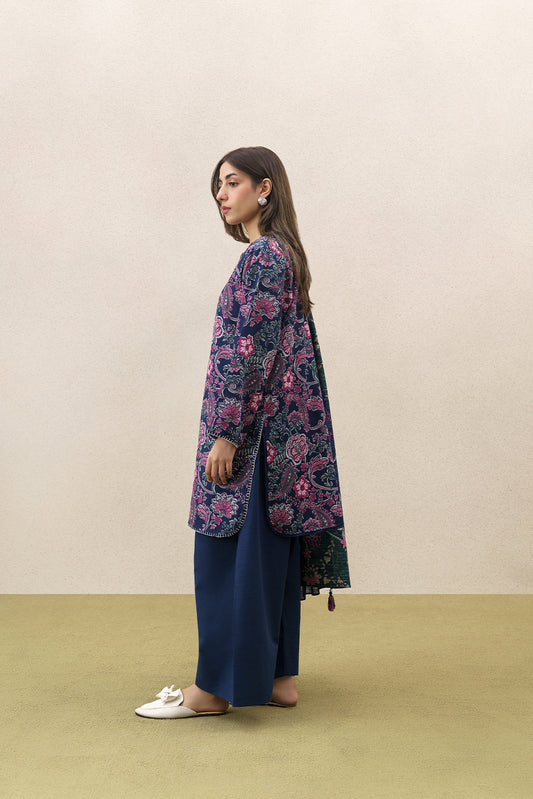 3 PIECE PRINTED KHADDAR SUIT-FLORAL REVERIE (UNSTITCHED)