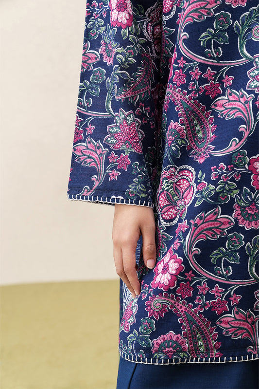 3 PIECE PRINTED KHADDAR SUIT-FLORAL REVERIE (UNSTITCHED)