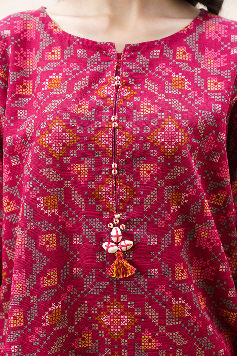 3 PIECE PRINTED KHADDAR SUIT-ORNATE HAZE (UNSTITCHED)