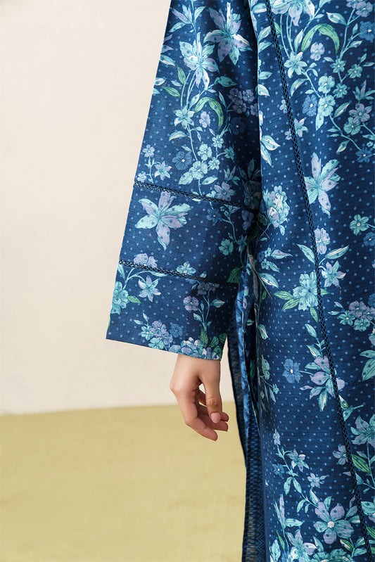 3 PIECE PRINTED KHADDAR SUIT-ARCTIC ESCAPE (UNSTITCHED)