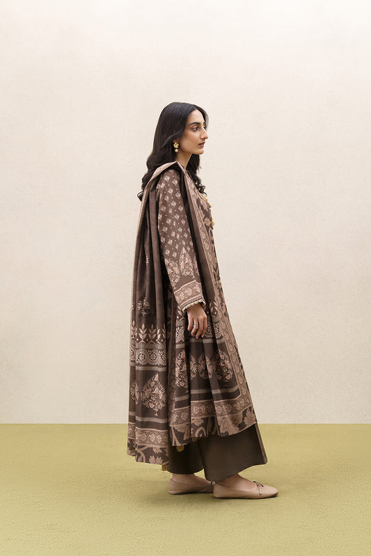 3 PIECE PRINTED KHADDAR SUIT-SHADOW BREEZE (UNSTITCHED)