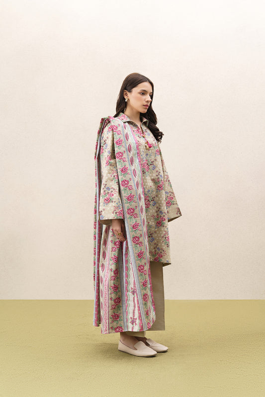3 PIECE PRINTED KHADDAR SUIT-AUTUMN BREEZE (UNSTITCHED)