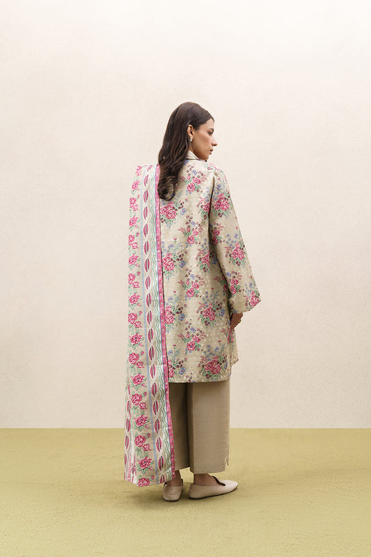 3 PIECE PRINTED KHADDAR SUIT-AUTUMN BREEZE (UNSTITCHED)