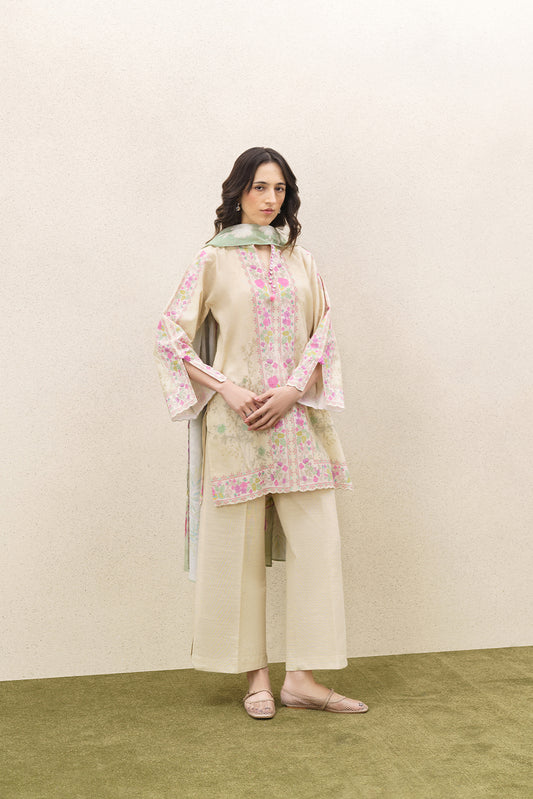 3 PIECE PRINTED KHADDAR SUIT-SERENCE CHINTZ (UNSTITCHED)