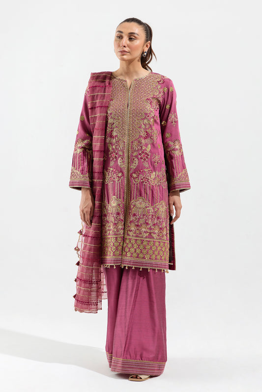 3 PIECE - EMBROIDERED ORGANZA SUIT - MYSTIC DREAM (UNSTITCHED)